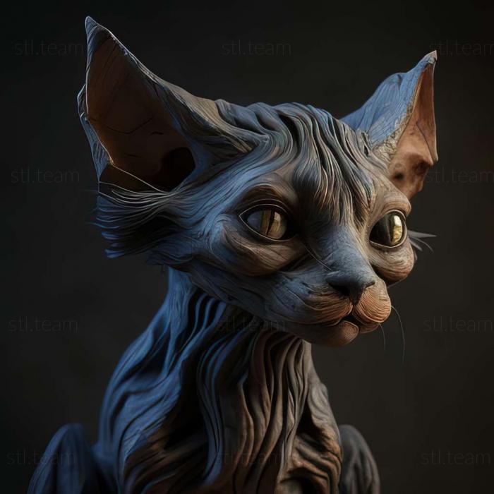 3D модель Ликой кот (STL)